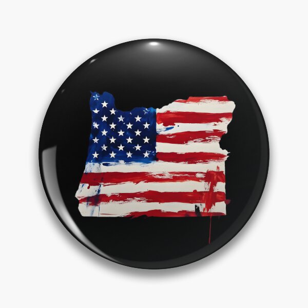 Item preview, Oregon Stars & Stripes State Silhouette – Distressed Americana designed and sold by Paper Drip.