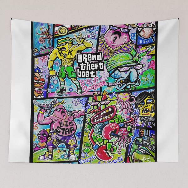 Item preview, grand theft boat bikini bottom edition designed and sold by UrielCalavera.