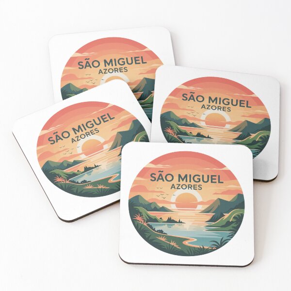 Item preview, São Miguel Azores Azores Sunset Travel Art - Retro Illustration designed and sold by CircinusStore.