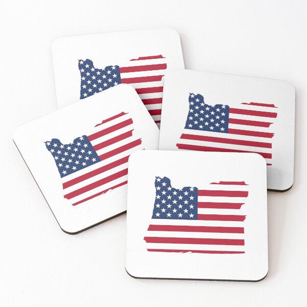 Item preview, Oregon Stars & Stripes State Silhouette – Distressed Americana designed and sold by Paper Drip.