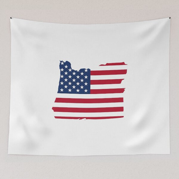 Item preview, Oregon Stars & Stripes State Silhouette – Distressed Americana designed and sold by Paper Drip.