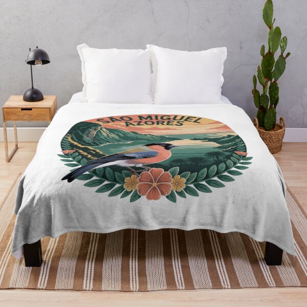Item preview, São Miguel Azores Priolo Bird Vintage Travel Art - Retro Nature Illustration designed and sold by CircinusStore.