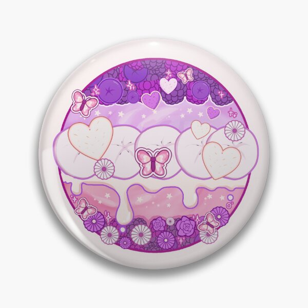 Item preview, Sapphic Asexual SapphicAce Pride Smoothie Bowl Badge Pin Stickers & Magnet designed and sold by kylietora.