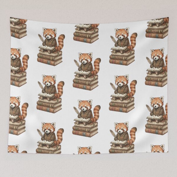 Item preview, Light Academia: Literary Red Panda designed and sold by bapupa.