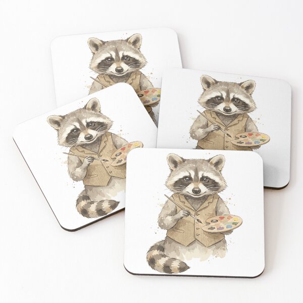 Item preview, Light Academia: Painter Raccoon	 designed and sold by bapupa.