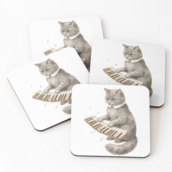 Item preview, Light Academia: Pianist Grey Tabby designed and sold by bapupa.