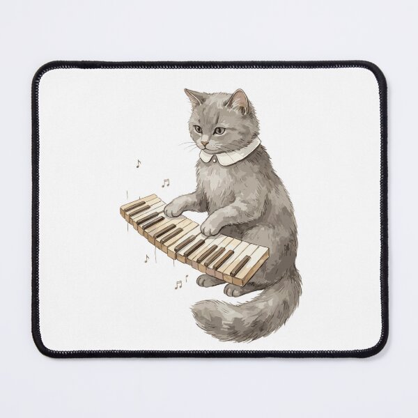 Item preview, Light Academia: Pianist Grey Tabby designed and sold by bapupa.