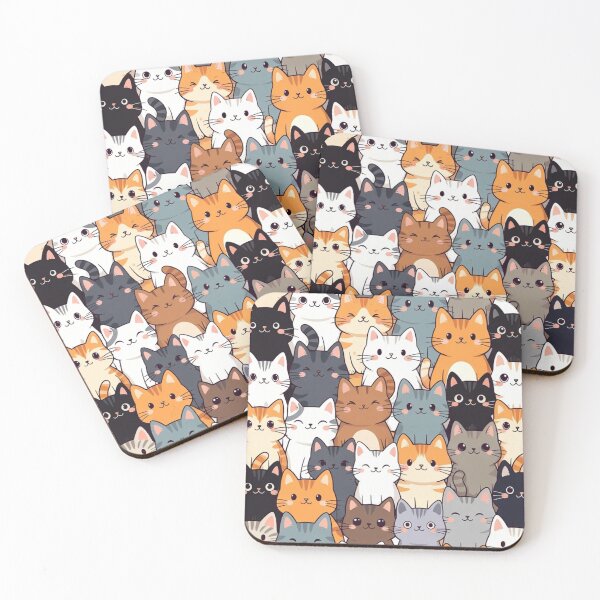 Item preview, Cute Cartoon Cats Repeating Illustration designed and sold by SassyArtistry.