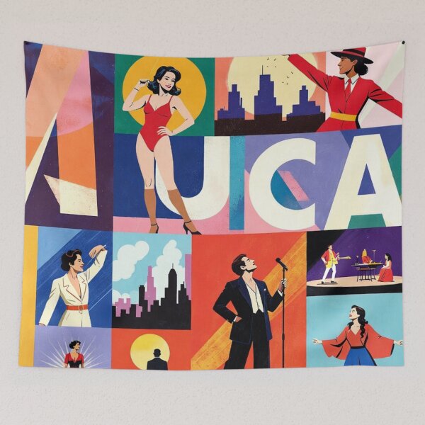 Item preview, Colorful Musical Theatre Collage Scenes designed and sold by SassyArtistry.