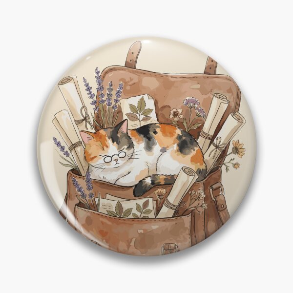 Item preview, Light Academia: Scholarly Calico Cat designed and sold by bapupa.
