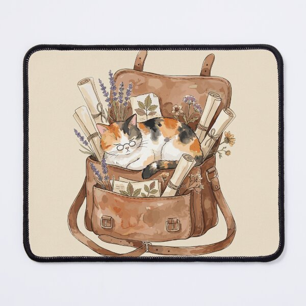 Item preview, Light Academia: Scholarly Calico Cat designed and sold by bapupa.