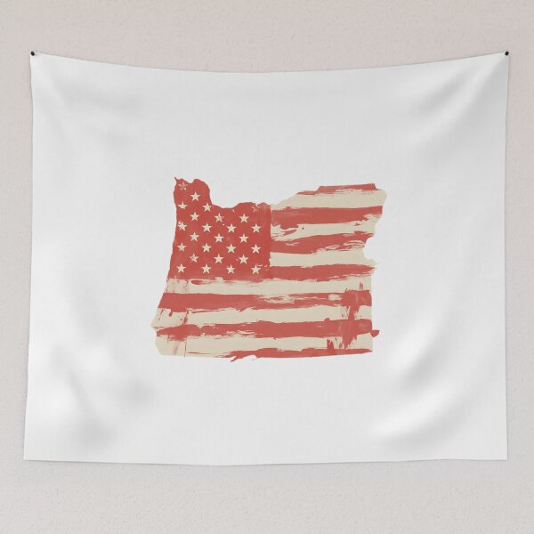 Item preview, Oregon USA Flag Silhouette – Stars and Stripes State Outline designed and sold by Paper Drip.