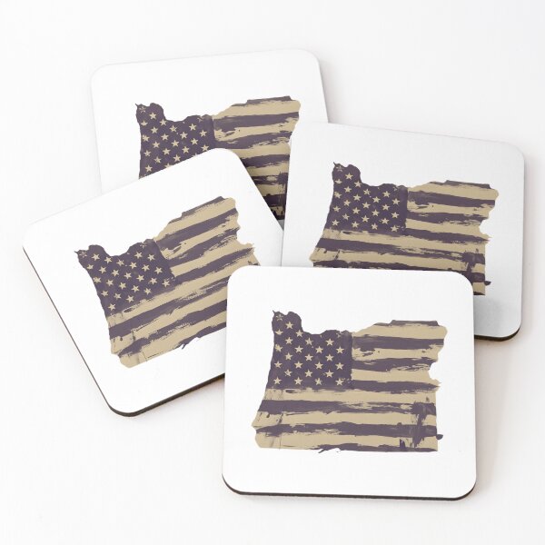 Item preview, Oregon State Vintage Stars & Stripes – Brown and Gold designed and sold by Paper Drip.