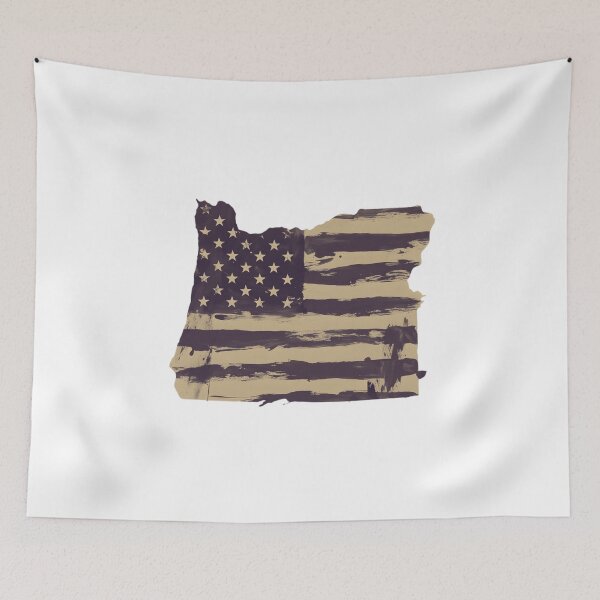 Item preview, Oregon State Vintage Stars & Stripes – Brown and Gold designed and sold by Paper Drip.