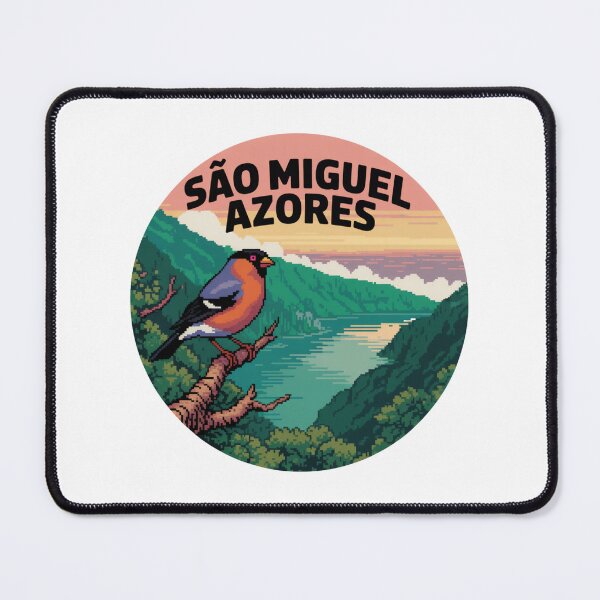 Item preview, São Miguel Azores Priolo Bird Pixel Art - Retro 8-Bit Nature Travel Design designed and sold by CircinusStore.