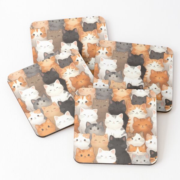 Item preview, Cute Cartoon Cats Repeating Pattern designed and sold by SassyArtistry.