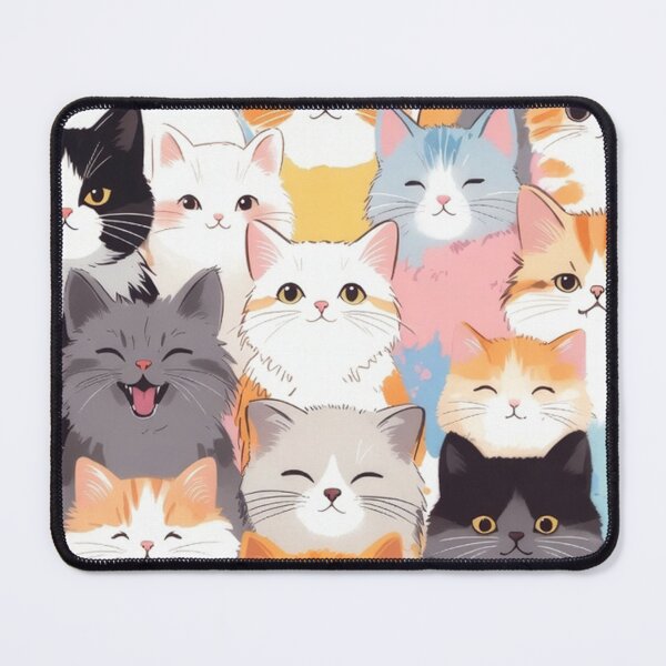 Item preview, Cute Cartoon Cats With Different Colors designed and sold by SassyArtistry.
