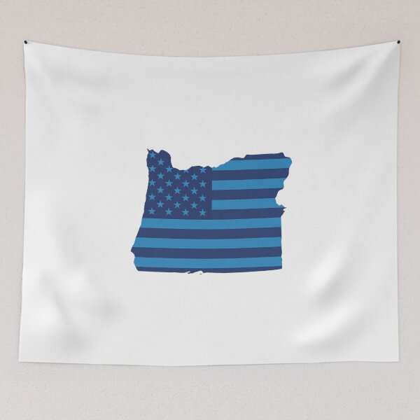 Item preview, Oregon USA Flag Silhouette – Stars and Stripes State Outline designed and sold by Paper Drip.
