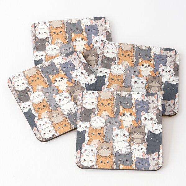 Item preview, Cute Cartoon Cats Repeating Pattern designed and sold by SassyArtistry.