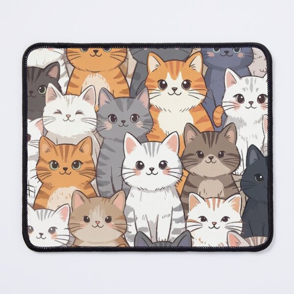 Item preview, Cute Cartoon Cats Repeating Pattern designed and sold by SassyArtistry.