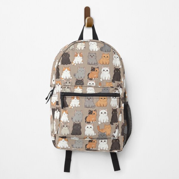 Item preview, Cute Sitting Cartoon Cats Pattern designed and sold by SassyArtistry.