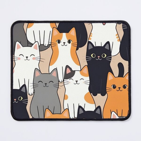 Item preview, Cute Standing Cartoon Cats Pattern designed and sold by SassyArtistry.