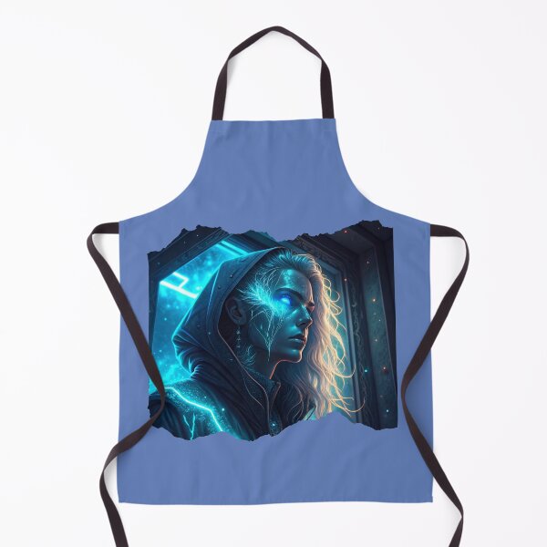 Item preview, Cosmic Sorceress Blue Neon Glow designed and sold by ValeriValera.