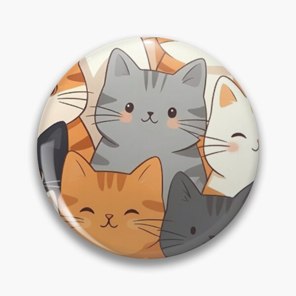 Item preview, Cute Colorful Cartoon Cat Faces designed and sold by SassyArtistry.