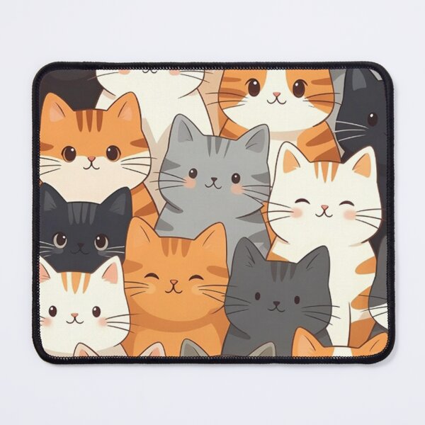 Item preview, Cute Colorful Cartoon Cat Faces designed and sold by SassyArtistry.