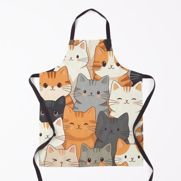 Item preview, Cute Colorful Cartoon Cat Faces designed and sold by SassyArtistry.