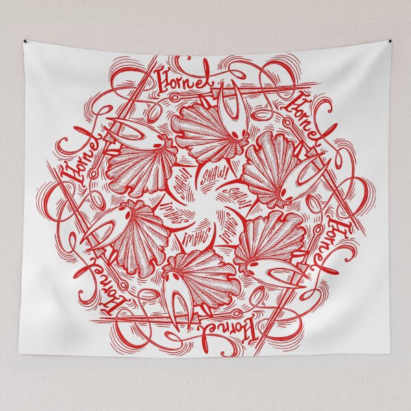 Item preview, Hornet mandala red designed and sold by UrielCalavera.