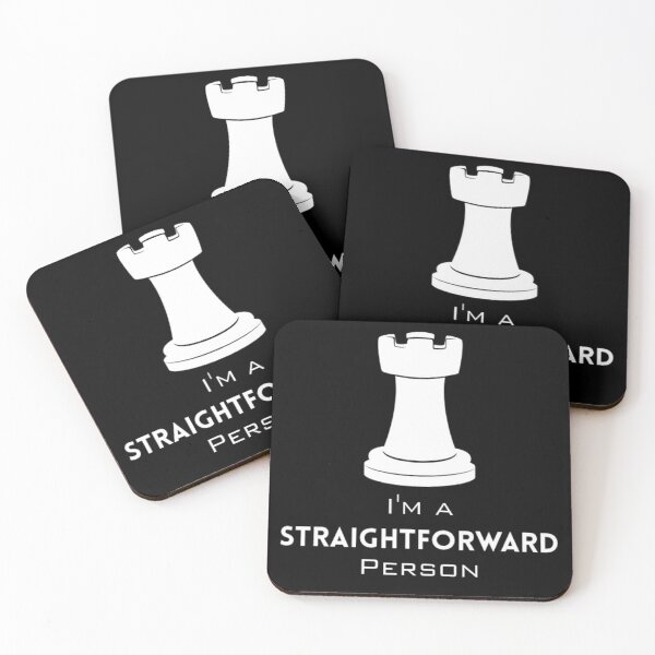 Item preview, Rook : I'm a Straightforward person 1 with dark background designed and sold by Lucky Arts With Love.