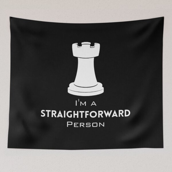 Item preview, Rook : I'm a Straightforward person 1 with dark background designed and sold by Lucky Arts With Love.