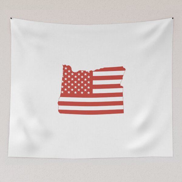 Item preview, Oregon USA Flag Silhouette – Stars and Stripes State Outline designed and sold by Paper Drip.