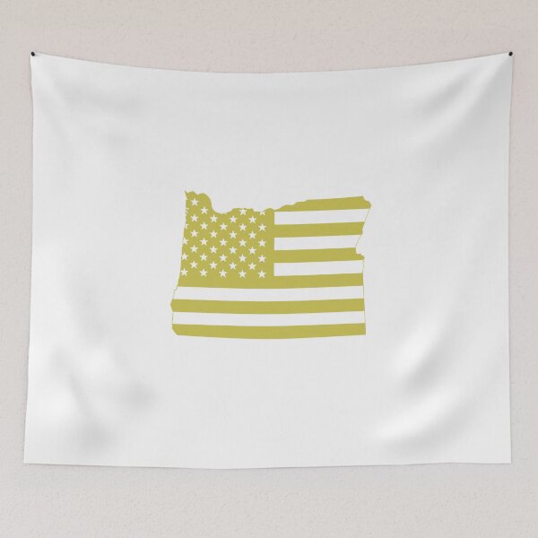 Item preview, Oregon USA Flag Silhouette – Stars and Stripes State Outline designed and sold by Paper Drip.