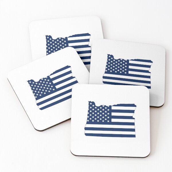 Item preview, Oregon USA Flag Silhouette – Stars and Stripes State Outline designed and sold by Paper Drip.