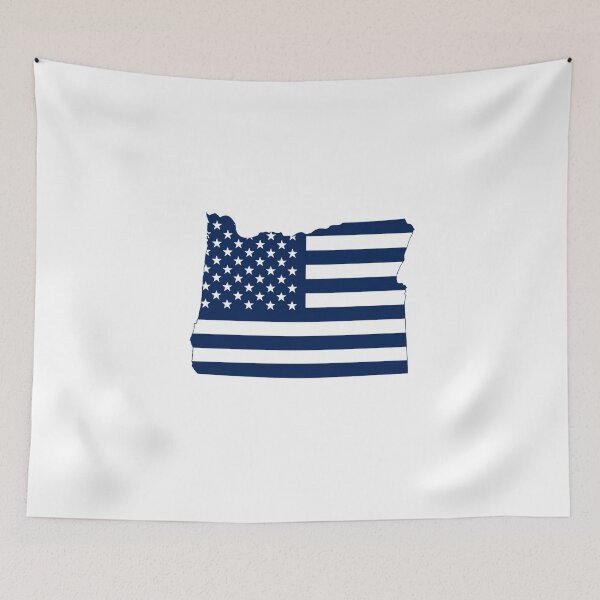 Item preview, Oregon USA Flag Silhouette – Stars and Stripes State Outline designed and sold by Paper Drip.