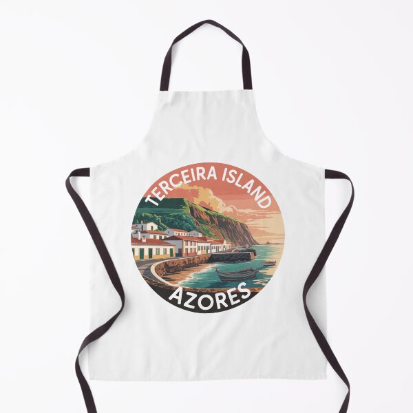 Item preview, Terceira Island Azores Coastal Village - Vintage Portuguese Travel Art designed and sold by CircinusStore.