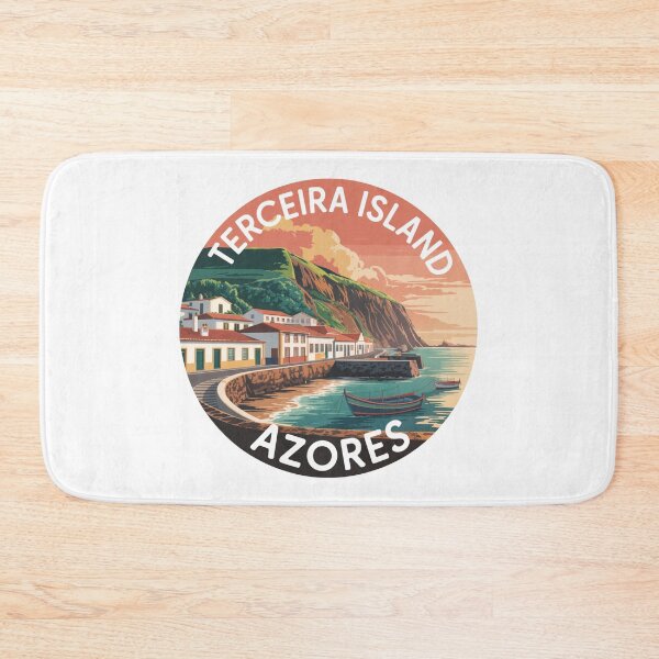 Item preview, Terceira Island Azores Coastal Village - Vintage Portuguese Travel Art designed and sold by CircinusStore.