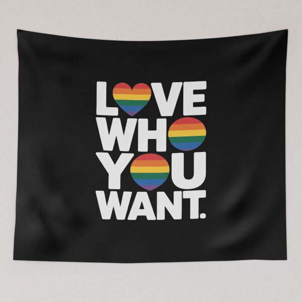 Item preview, Love Who You Want Gay Pride LGBT designed and sold by VerseFarm.