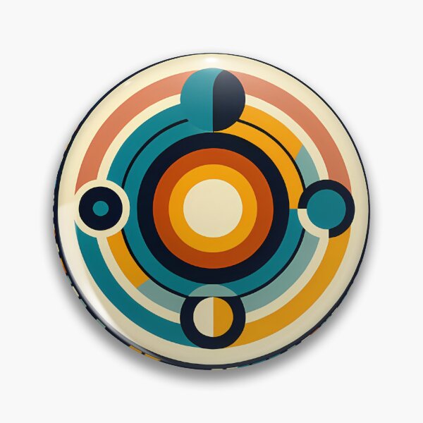 Item preview, Retro Geometric Circles with Radiant Lines designed and sold by InkSmithery.
