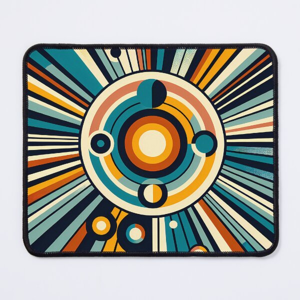 Item preview, Retro Geometric Circles with Radiant Lines designed and sold by InkSmithery.
