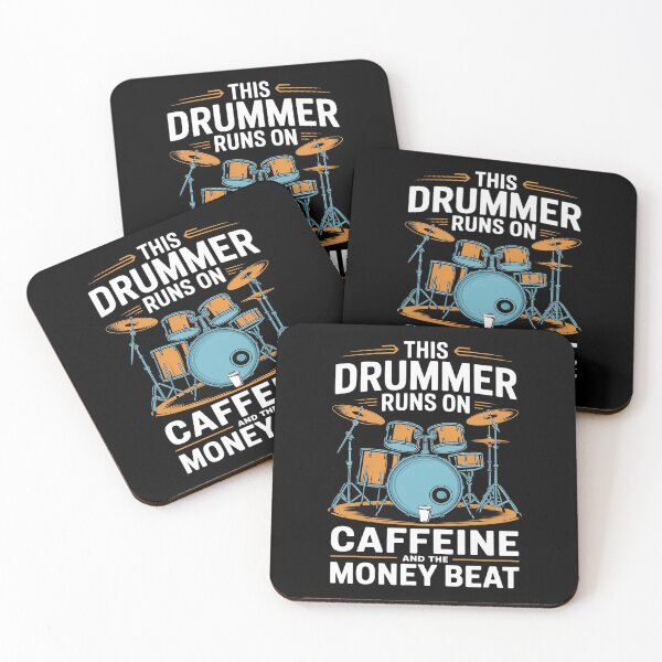 Item preview, Runs On Caffeine Coffee Drumming Music Instrument Drummer designed and sold by RsFilsingerArt.