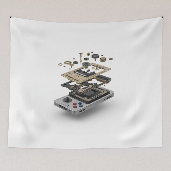 Item preview, Exploded View of Vintage Game Console designed and sold by Wonderful Designs.
