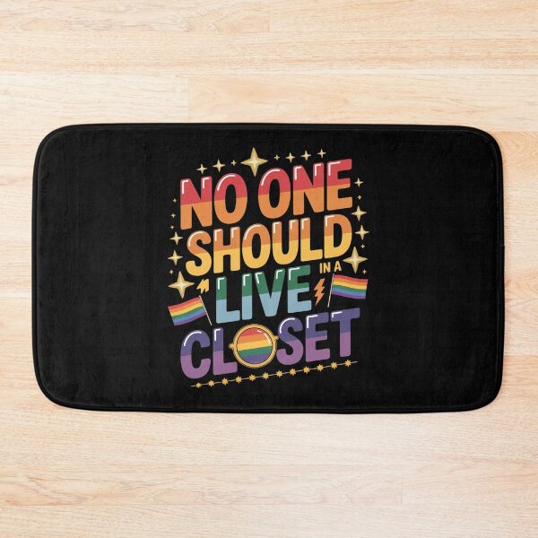 Item preview, No One Should Live In A Closet LGBT Gay Ally Queer Pride designed and sold by VerseFarm.