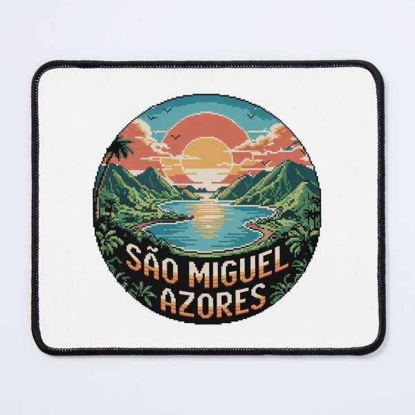 Item preview, São Miguel Azores - Pixel Art Sunset Tropical Landscape designed and sold by CircinusStore.
