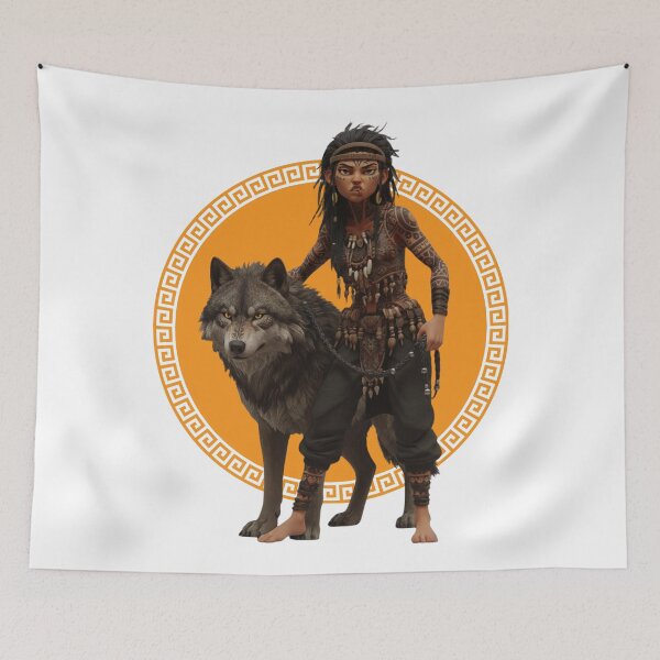 Item preview, Tribal Woman Wolf designed and sold by yosaga boy.