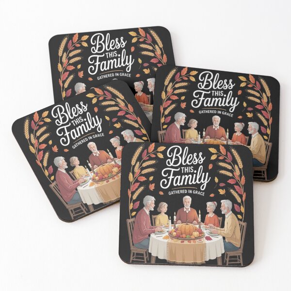 Item preview, Bless This Family Gathered In Grace Thanksgiving Spirit designed and sold by HaiharryCartoon.
