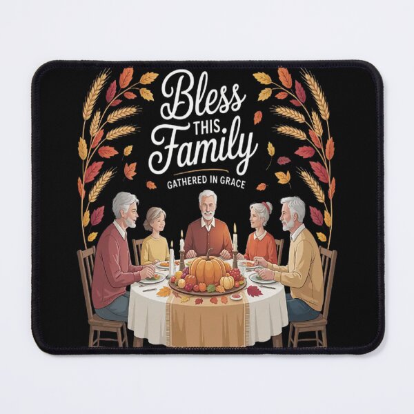 Item preview, Bless This Family Gathered In Grace Thanksgiving Spirit designed and sold by HaiharryCartoon.