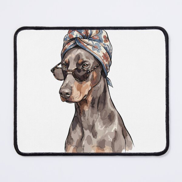 Item preview, Mob Wife Aesthetic: Silk Scarf Doberman designed and sold by bapupa.